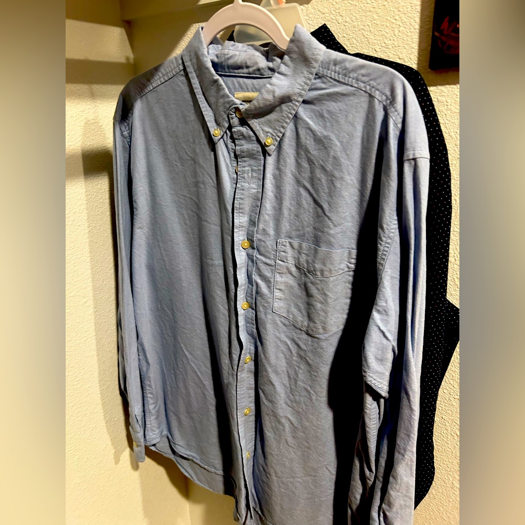 Blue Button Down Long Sleeve Shirt